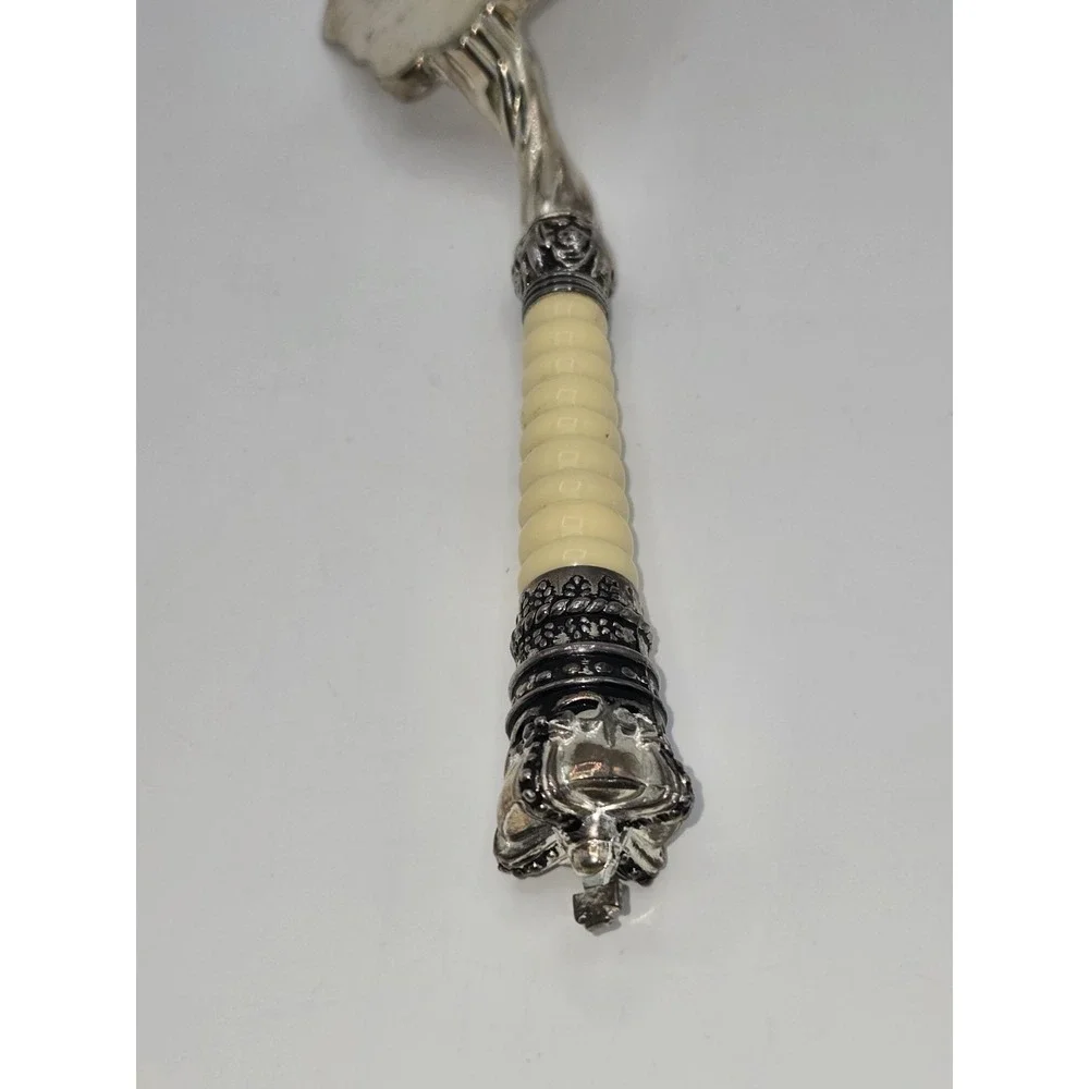 Vintage International Silver Co Silverplate‎ Cake Server Faux Bone Handle